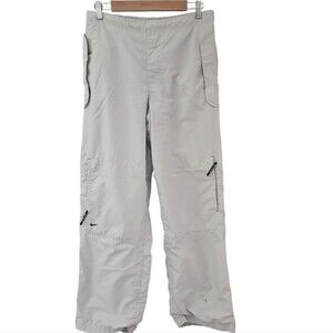 Nike Lined Windbreaker Hiking Utility Pants Cargo Pockets Drawstring Waist Sz M